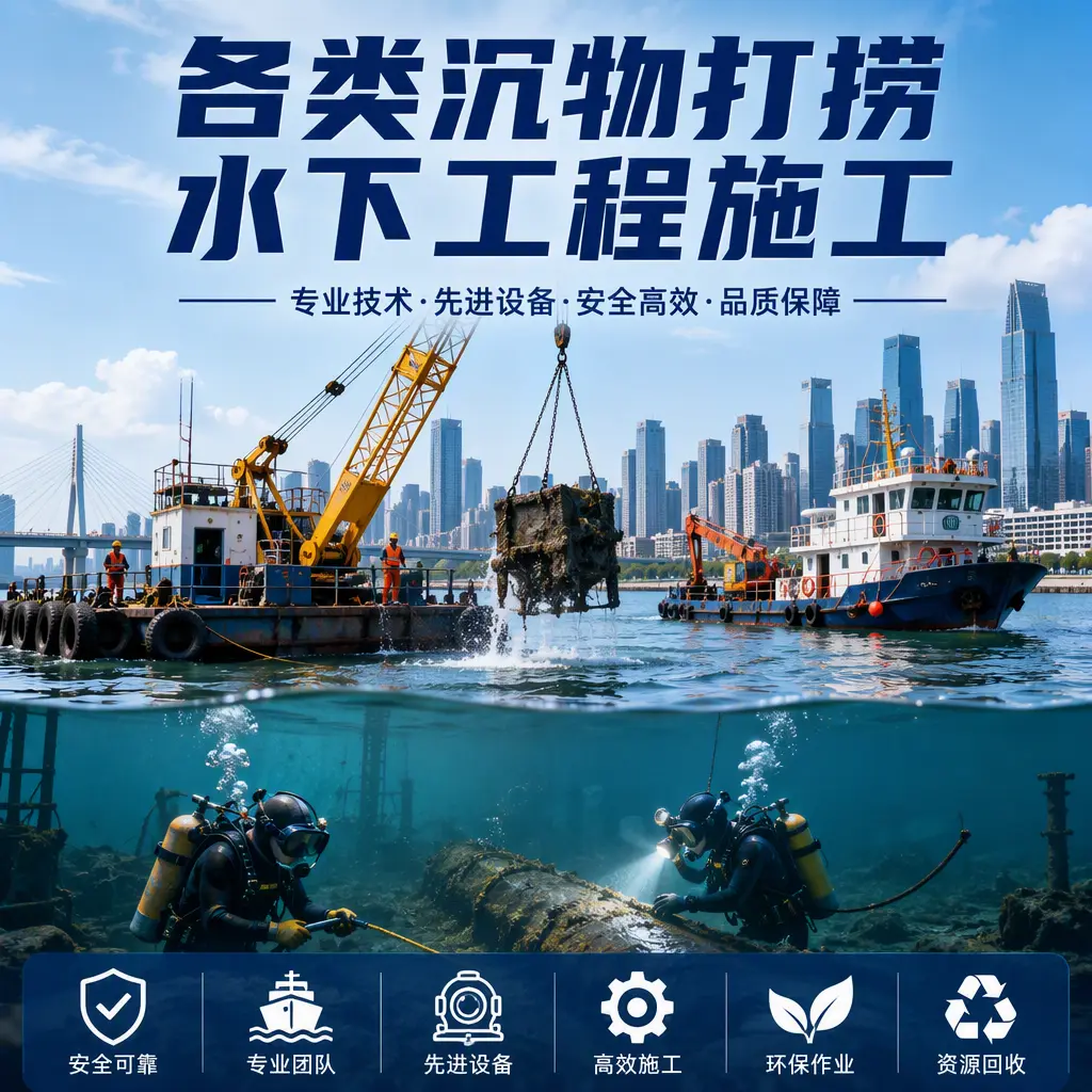 来凤各类沉物打捞,水下工程施工